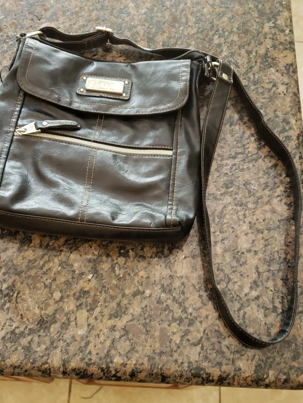 Relic Black Crossbody Shoulder Bag.